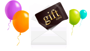 Image of gift card with ballons