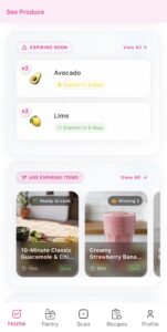 Phone screenshot of recipe suggestions for a lime.